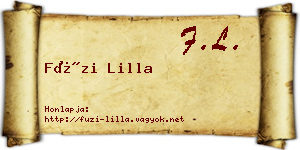 Füzi Lilla névjegykártya