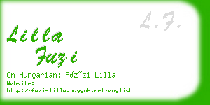 lilla fuzi business card